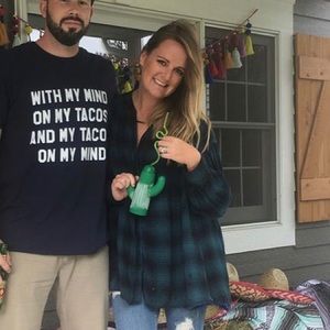 Free People Trapeze Plaid Frayed Top Size M